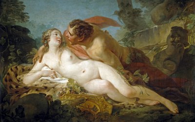 Jupiter en Antiope door Jean Baptiste Marie Pierre