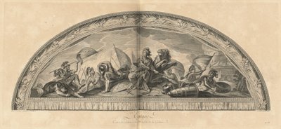 Spanje, Centrum van de Salon van Oorlog Tegenover de Galerie (pl. 38) door Jean Baptiste Masse