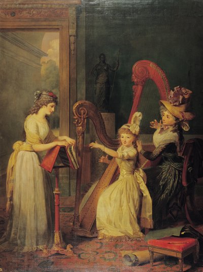 Harp les gegeven door Madame de Genlis aan Mademoiselle d