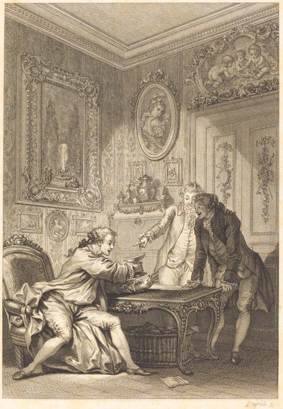 De betoverde beker door Jean Baptiste Michel Dupreel after Jean Honoré Fragonard