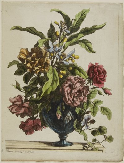 Vaas met Bloemen door Jean Baptiste Monnoyer