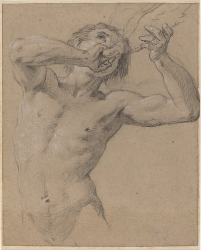 Een Triton die een Schelp Blaast door Jean Baptiste Nattier