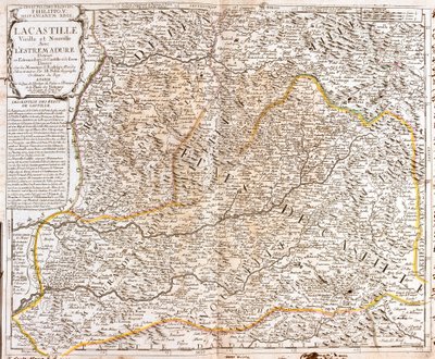 Kaart van Castilië (Spanje) door Jean Baptiste Nolin