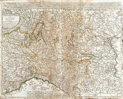 Kaart van Lombardije (Italië) door Jean Baptiste Nolin