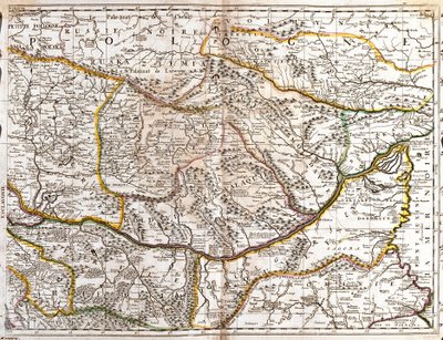 Kaart van Moravisch Wallachije (Tsjechië) (Gravure) door Jean Baptiste Nolin
