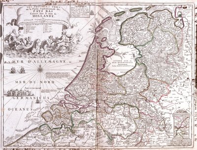 Kaart van Nederland door Jean Baptiste Nolin