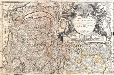 Kaart van Savoye en Piëmont (Italië) door Jean Baptiste Nolin