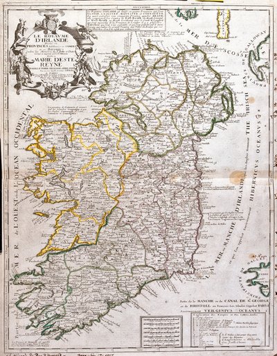 Kaart van het Koninkrijk Ierland, opgedragen aan Maria d