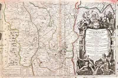Kaart van de Lyonnais (Frankrijk) door Jean Baptiste Nolin