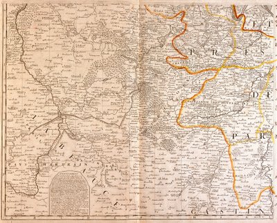 Kaart van het zuidwesten van Île-de-France door Jean Baptiste Nolin