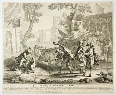 Aankomst van de komieken door Jean Baptiste Oudry