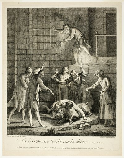 Stripverhalen: De plunderaar valt op de geit door Jean Baptiste Oudry