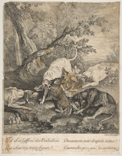 Vossenjacht door Jean Baptiste Oudry