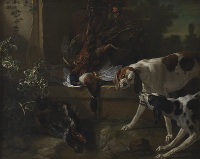 Honden met wild en gevogelte door Jean Baptiste Oudry