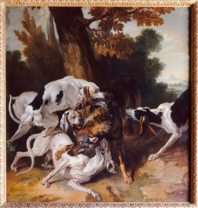 L’hallali du loup (Wolfsjagd) door Jean Baptiste Oudry