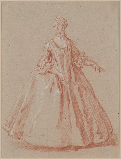 Staande Vrouw door Jean Baptiste Oudry