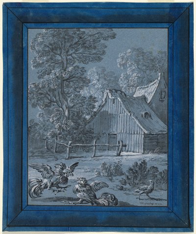De Patrijs en de Hanen door Jean Baptiste Oudry