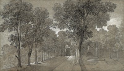 Uitzicht op het Park bij Arcueil, 1744 door Jean Baptiste Oudry