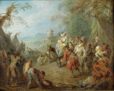 Kampement (Soldatenrust) door Jean Baptiste Pater