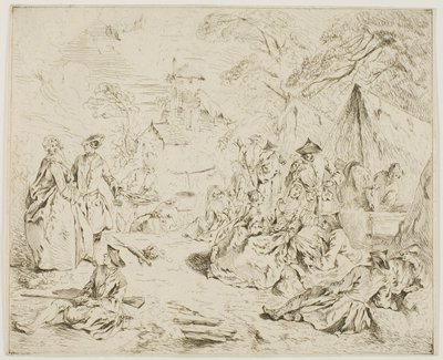 Rustende Troepen door Jean Baptiste Pater
