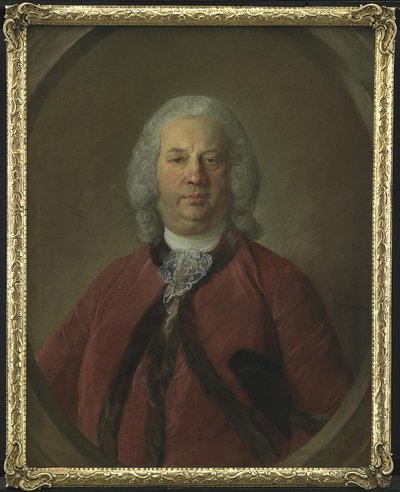 Portret van Frederik Hansen de Liliendal, Deense consul in Bordeaux door Jean Baptiste Perronneau
