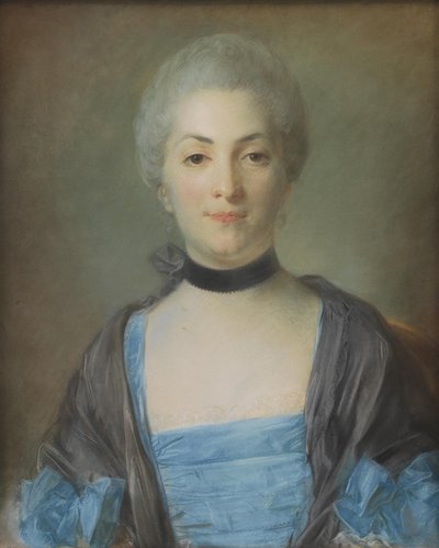 Portret van een dame door Jean Baptiste Perronneau