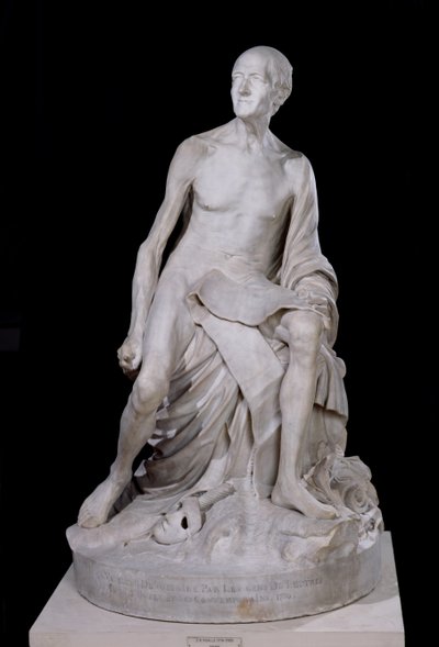 Zittend standbeeld van Voltaire (1694-1778) 1776 door Jean Baptiste Pigalle