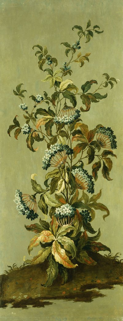 Decoratieve panelen met bloemen door Jean Baptiste Pillement