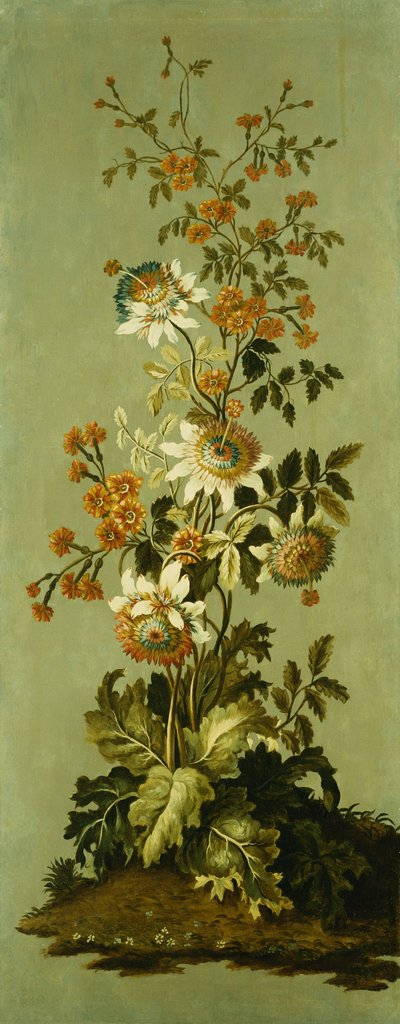 Decoratieve panelen met bloemen door Jean Baptiste Pillement