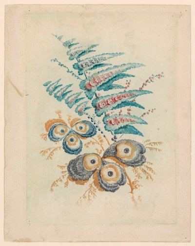 Fantastisch bloemmotief uit Nouvelle Suitte de Cahiers de Fleurs Idéales door Jean Baptiste Pillement