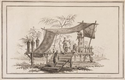 Figuren die Trappen naar het Altaar Beklimmen door Jean Baptiste Pillement