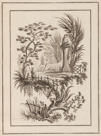 Figuren in de Tuin door Jean Baptiste Pillement