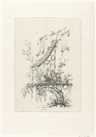 Ornamentale compositie in chinoiserie-stijl door Jean Baptiste Pillement