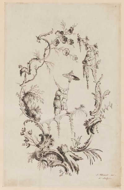 Plaat 2, uit "Een Nieuw Boek van Chinese Ornamenten" door Jean Baptiste Pillement