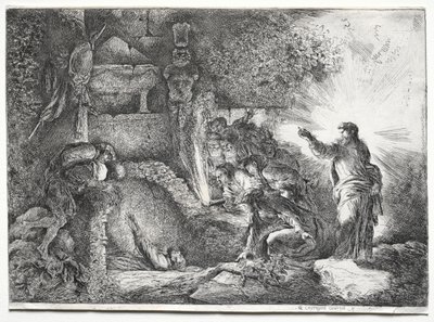 De Opstanding van Lazarus door Jean Baptiste Pillement