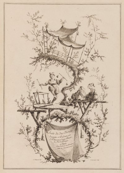 Titelpagina, "Suite de Jeu Chinois" door Jean Baptiste Pillement
