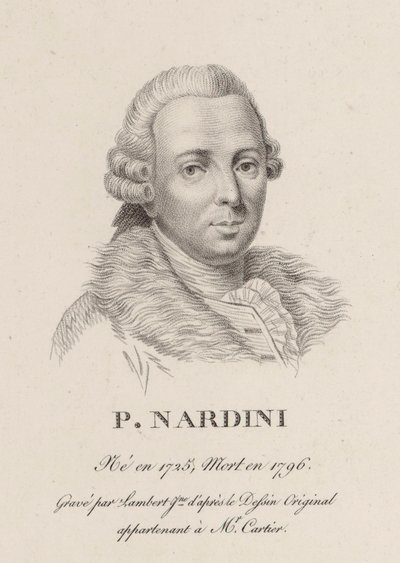 Portret van de violist en componist Pietro Nardini door Jean Baptiste Ponce Lambert