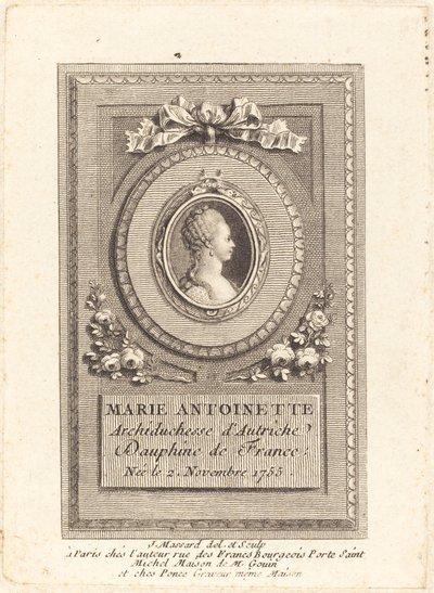Marie-Antoinette door Jean Baptiste Raphael Urbain Massard