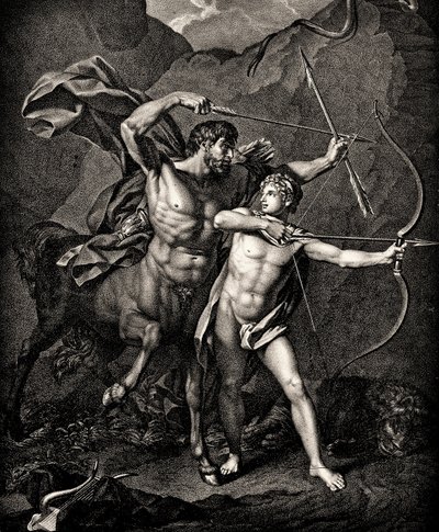 De opvoeding van Achilles door Chiron, c.1798 door Jean Baptiste Regnault