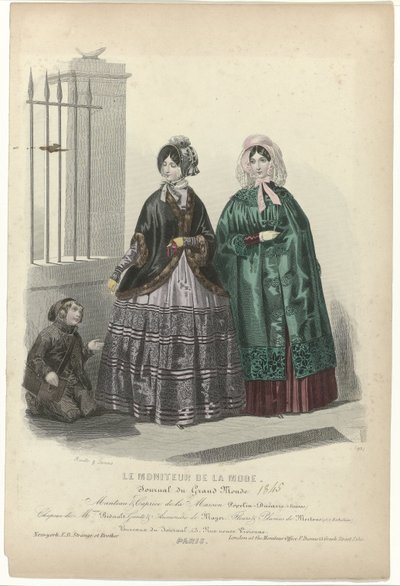 Le Moniteur de la Mode, 1845, No. 95 : Manteau & Caprice de la Maison door Jean Baptiste Reville