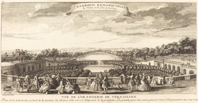 Uitzicht op de Orangerie van Versailles door Jean Baptiste Rigaud