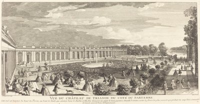 Uitzicht op het kasteel van Trianon vanaf de parterre door Jean Baptiste Rigaud