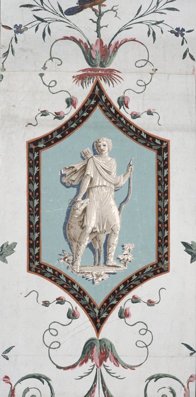 Arabesk behangontwerp (detail) door Jean Baptiste Réveillon