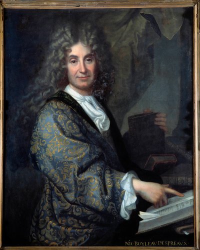Portret van Nicolas Boileau (1636-1711) bekend als Boileau Despreaux, Franse schrijver door Jean Baptiste Santerre