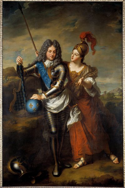 Portret van de Regent Philip II Hertog van Orleans (1674-1723) en Marie Magdeleine van de Vieuville, Gravin van Parabere (1693-1750) door Jean Baptiste Santerre