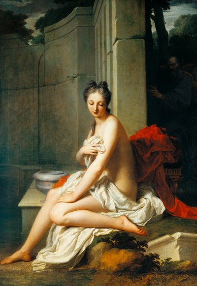 Susanna neemt een bad door Jean Baptiste Santerre