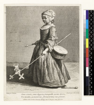 Le Jeune Soldat, gegraveerd door Charles Nicolas Cochin I (1688-1754) 1738 door Jean Baptiste Simeon (after) Chardin
