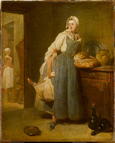 Terug van de markt, 1739 door Jean Baptiste Simeon Chardin