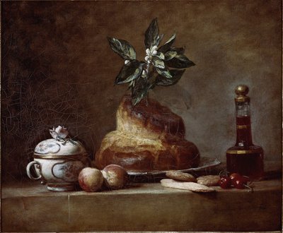 Broodje of dessert door Jean Baptiste Simeon Chardin
