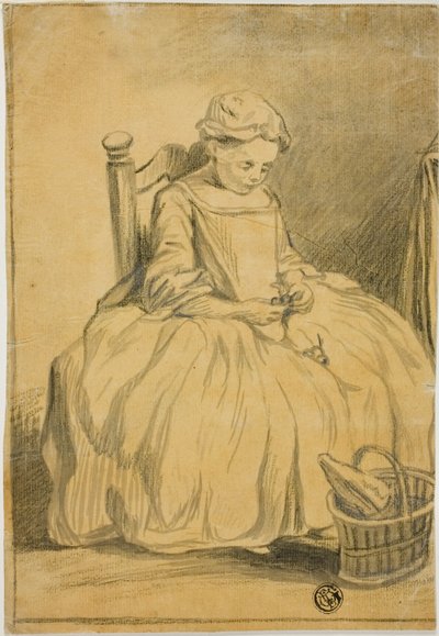 Meisje dat kersen eet door Jean Baptiste Simeon Chardin